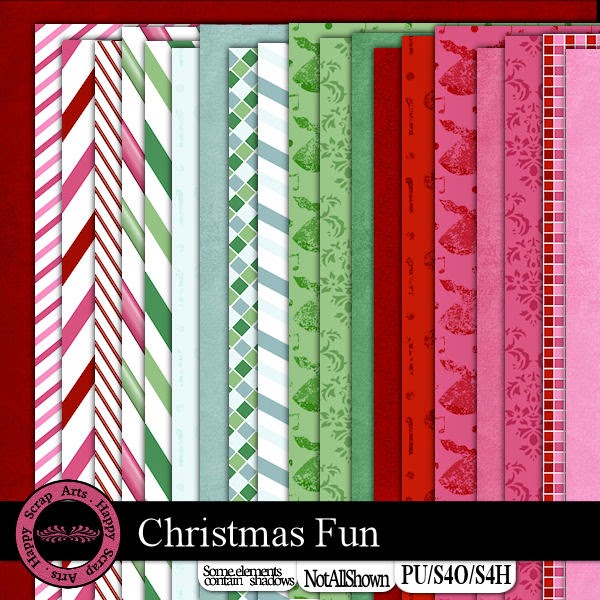 Happy Scrap Arts-Freebies: New kit Christmas Fun and Matching Alpha and ...
