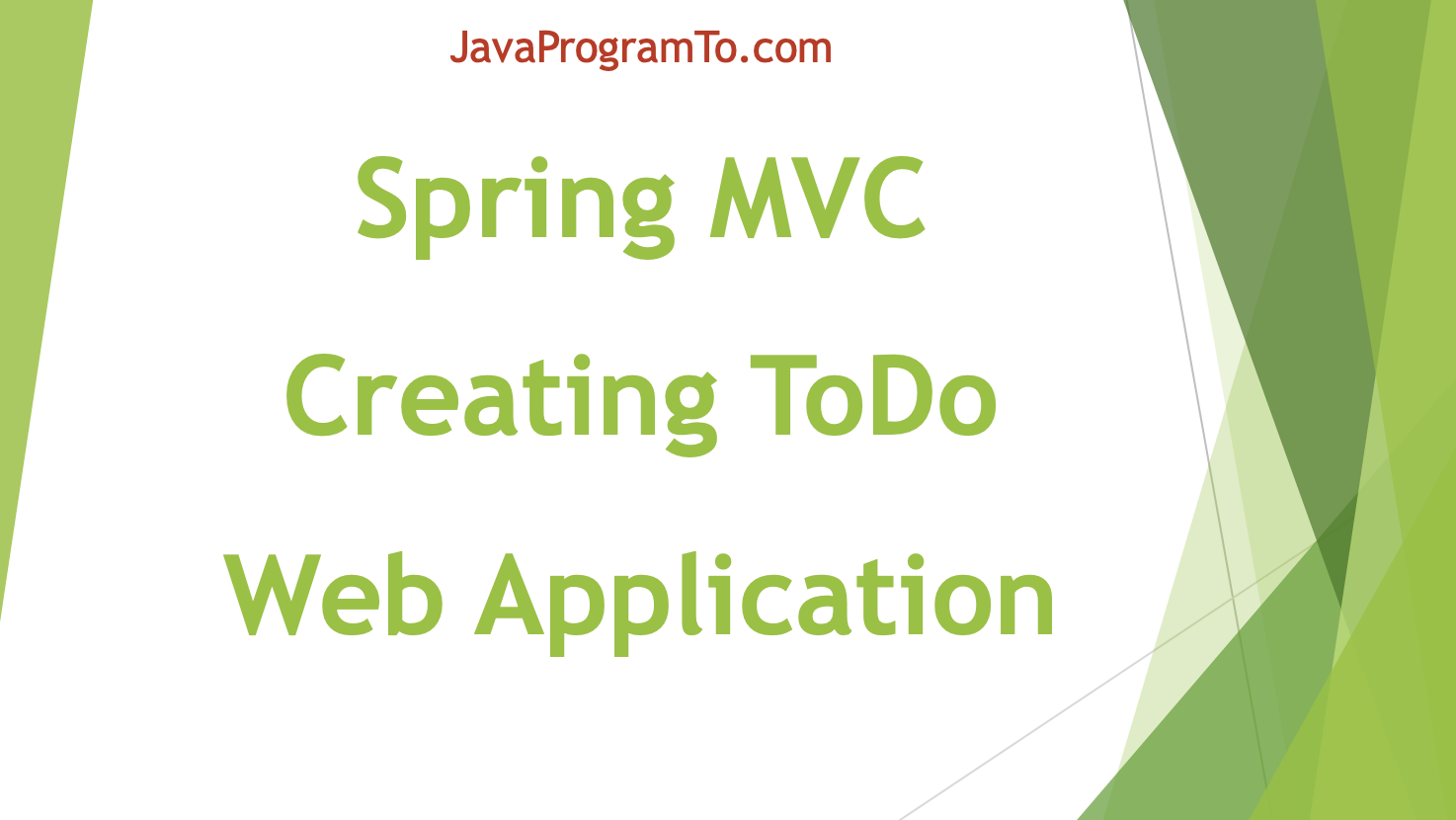 Creating A Simple ToDo Spring Web Application (Spring MVC ...
