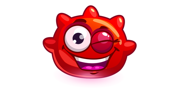 Red Spiky Smiley | Symbols & Emoticons
