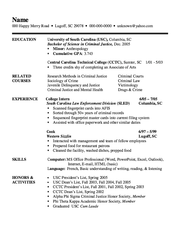 Sample Criminal Justice Resume - Example Of Criminal Justice Resume Examples Resume Cv Criminal Justice Resume Examples Criminal Justice Careers 