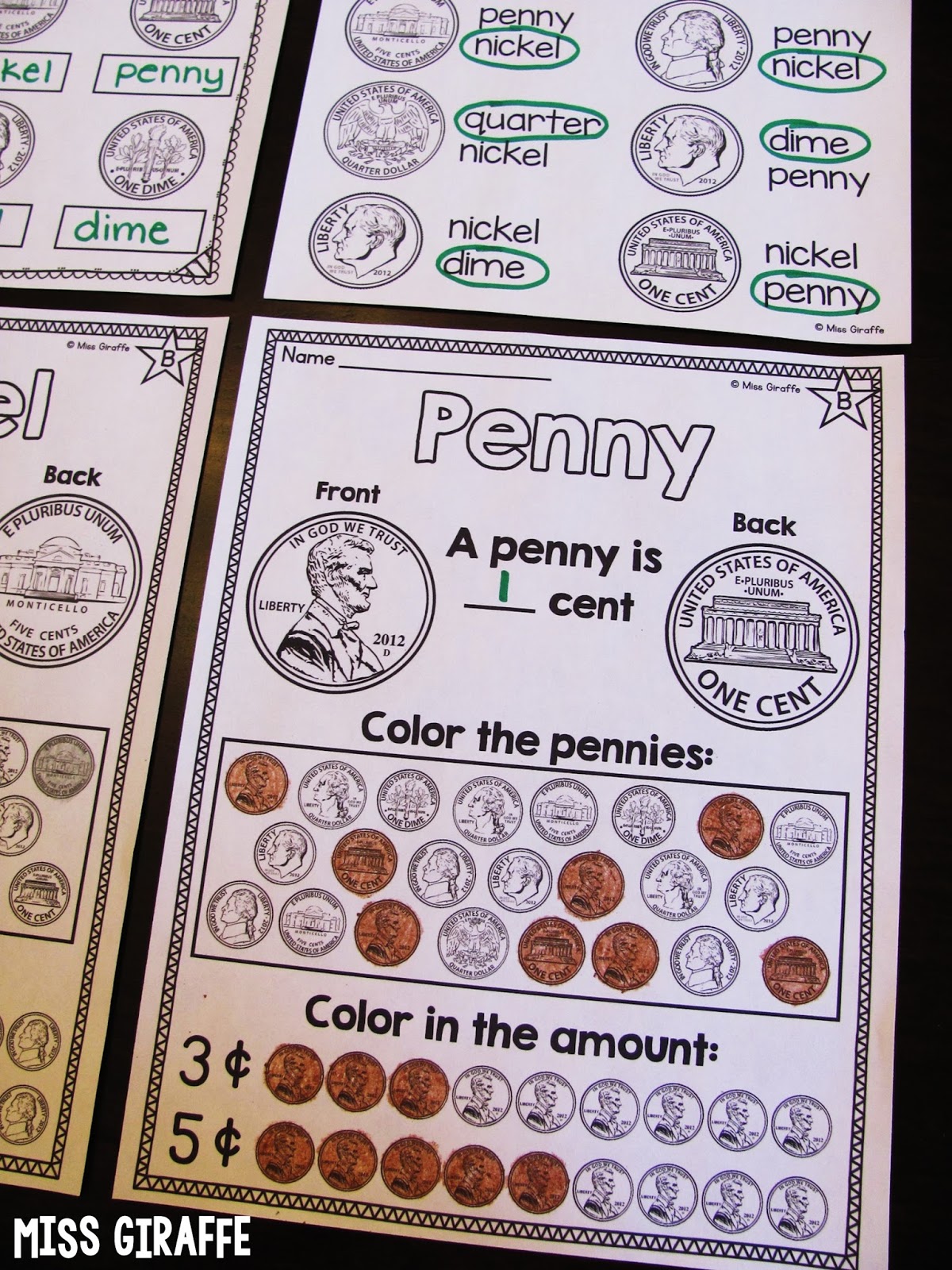 Miss Giraffe's Class: Teaching Money
