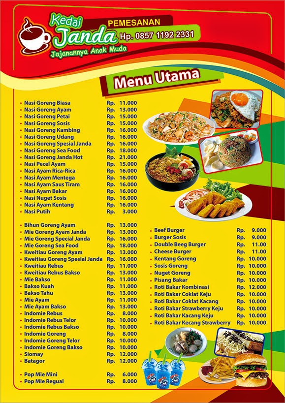 Contoh Desain Daftar Menu ~ contoh desain grafis