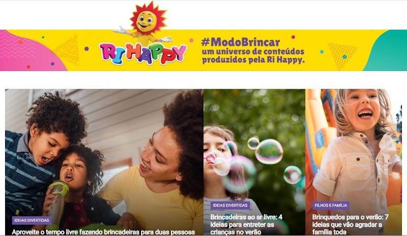 Ri Happy cria blog para os pais com conteúdo educativo relacionado ao brincar e parceria com especialistas Ri Happy cria blog para os pais com conteúdo educativo relacionado ao brincar e parceria com especialistas