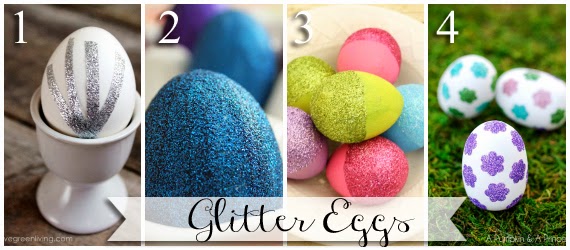 Ways to make glitter Easter eggs