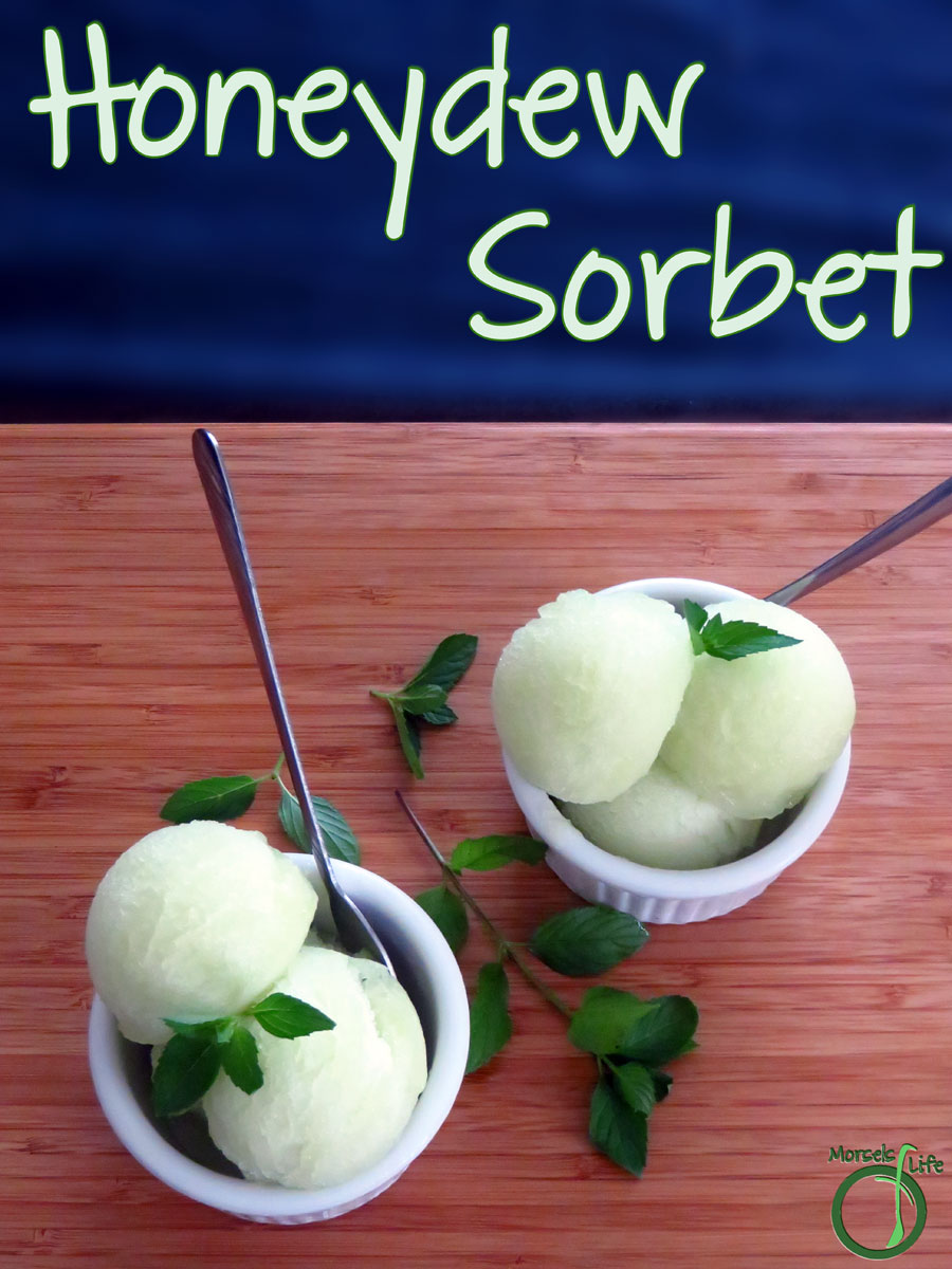 Morsels of Life - Honeydew Sorbet - Light and refreshing - make your own honeydew sorbet with just three ingredients!