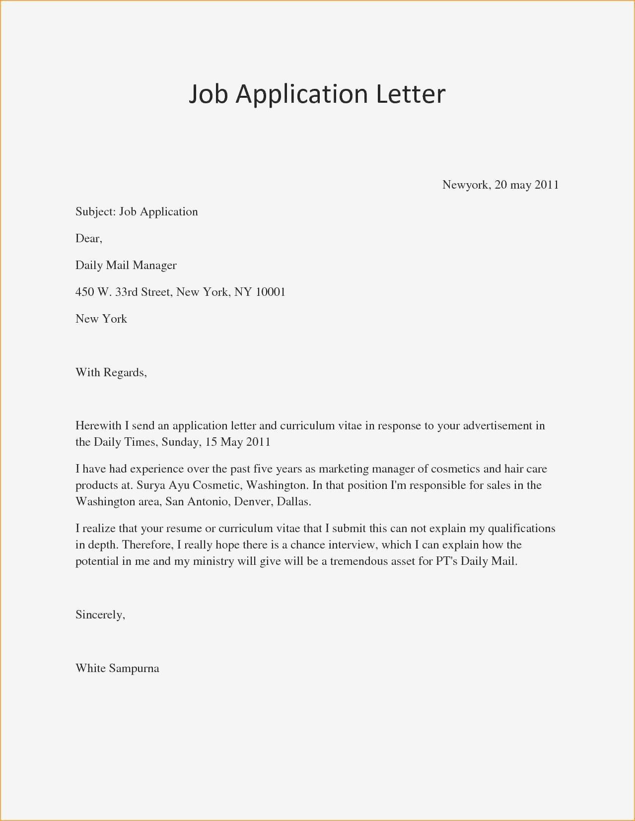 covering letter for job application for resume