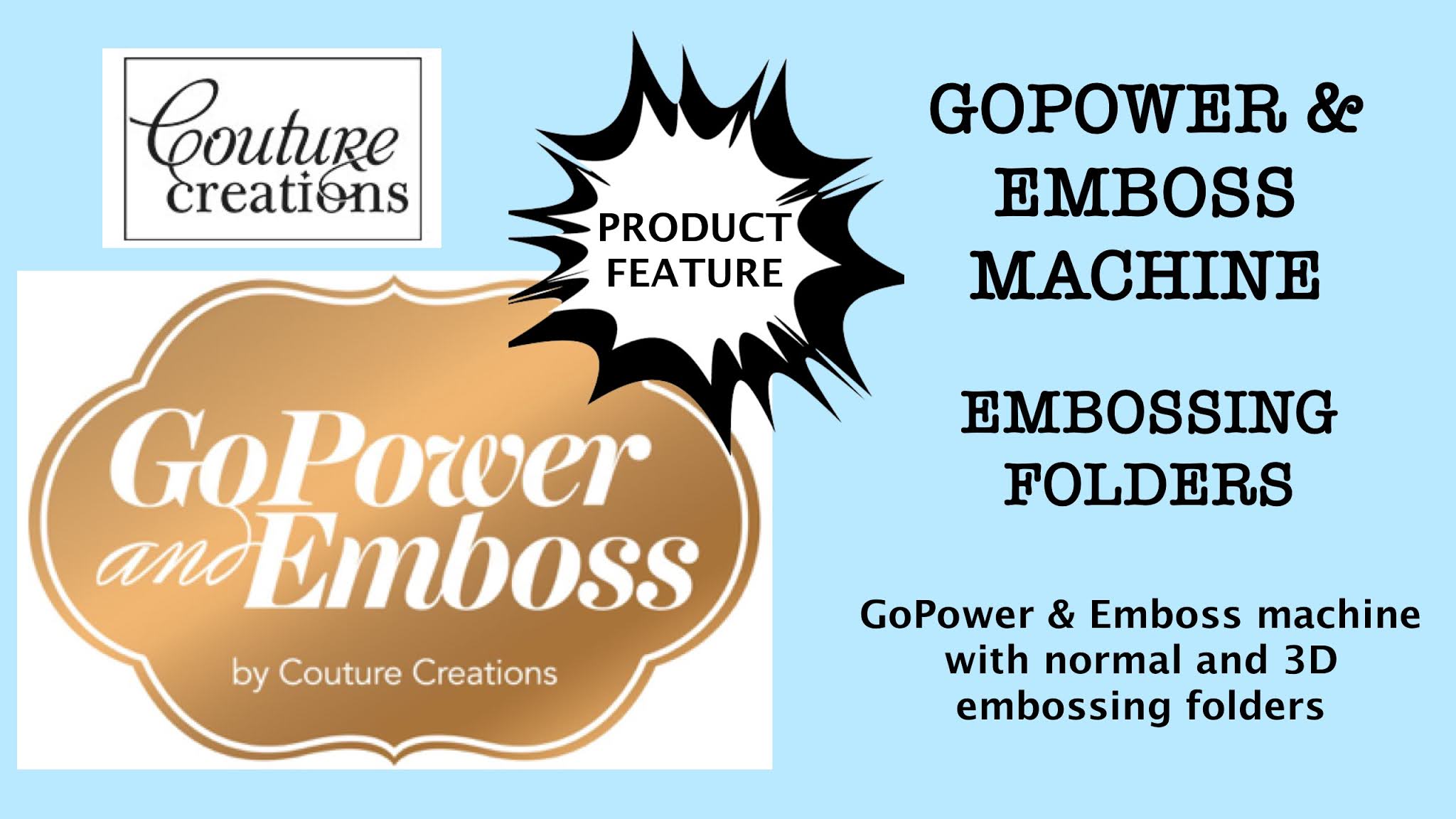 Just Arrived! GoPower and Emboss Machine from Couture Creations Hobby Craft and Scrap Just Arrived! GoPower and Emboss Machine from Couture Creations Hobby Craft and Scrap