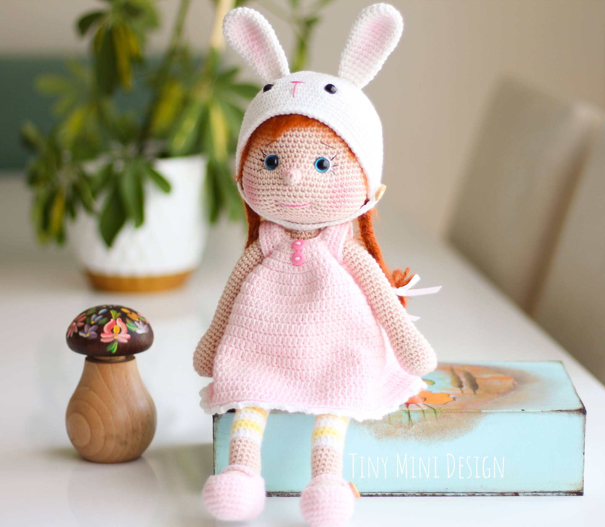 amigurumi tavsan sapkali josie doll