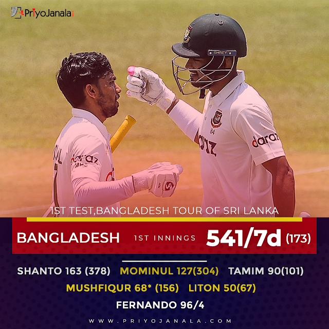 Sri Lanka vs Bangladesh, 1st Test Live Cricket Score PriyoJanala