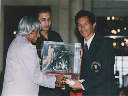 Relu RamThakur receving Tenzing Norgay National Adventure Award on 21sep 2004 *