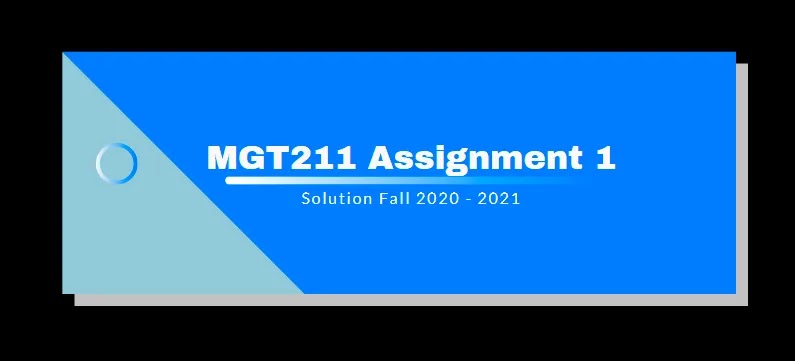 MGT211 Assignment 1 Solution 2021