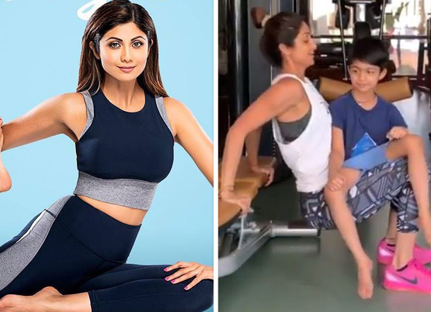 shilpa shetty and son in gym