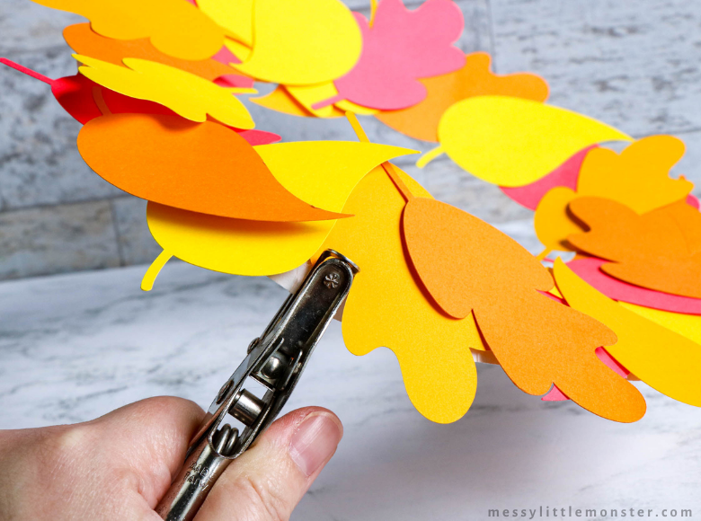 Paper Plate Leaf Wreath Messy Little Monster
