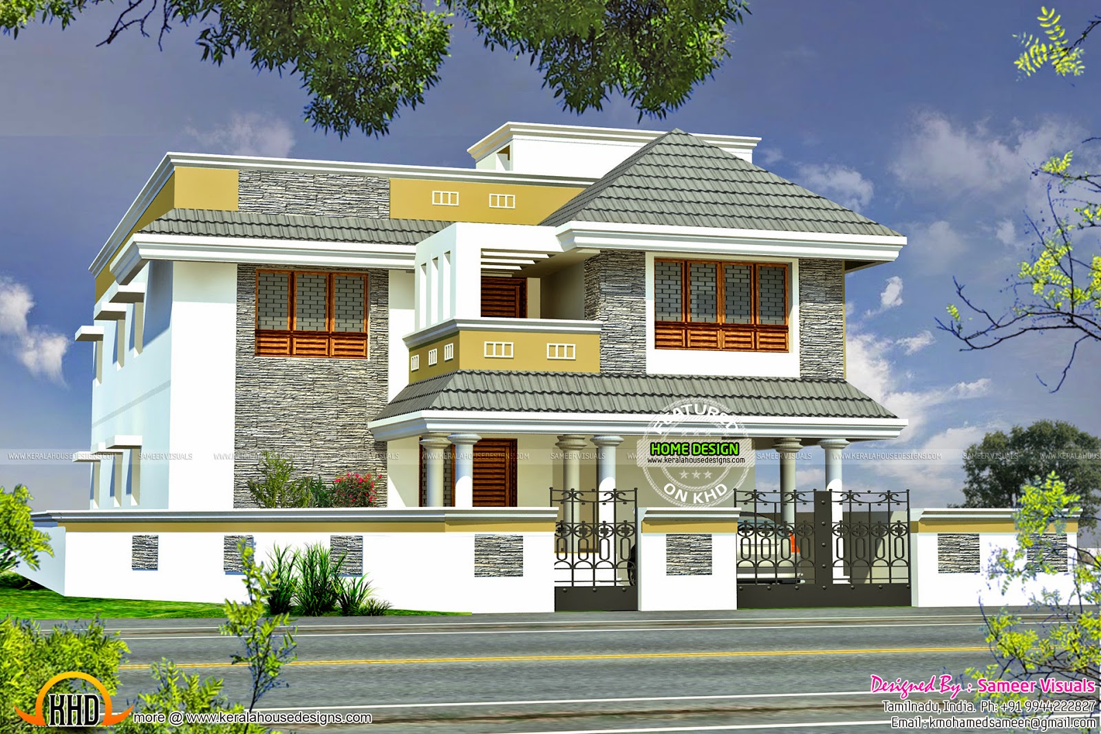 Tamilnadu house  plan  Kerala home  design and floor plans 