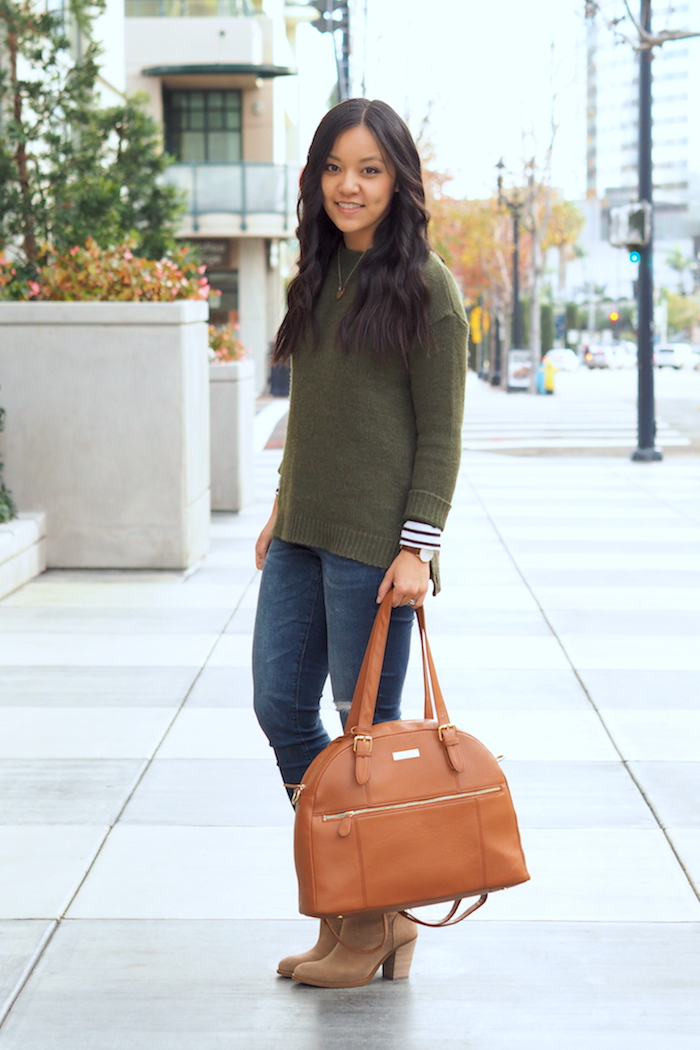 Putting Me Together How to Wear an Olive Sweater 3 Ways + 5 Inexpensive Olive Sweater Options