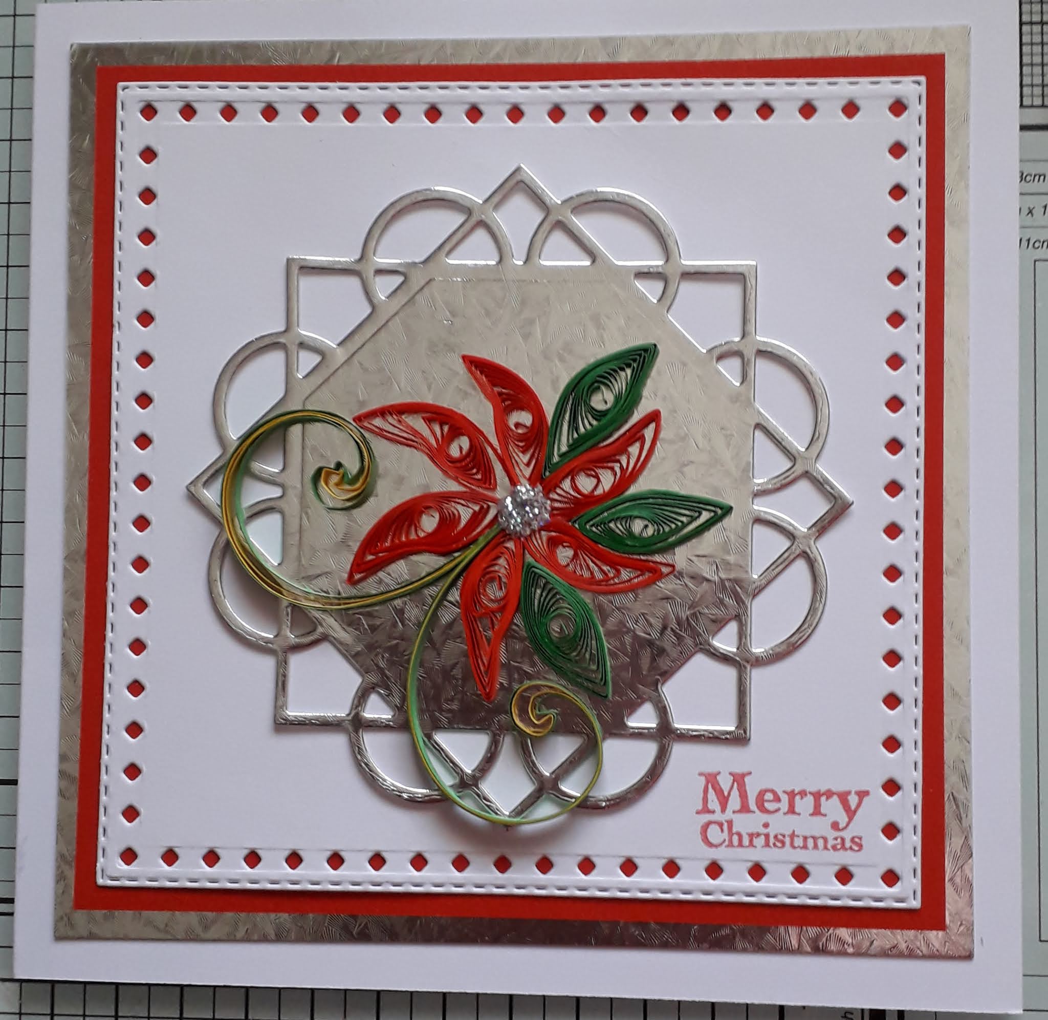 S & D Card Crafts Quilled Poinsettia cards