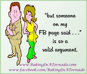 Someone said on FB meme | www.BakingInATornado.com | #MyGraphics