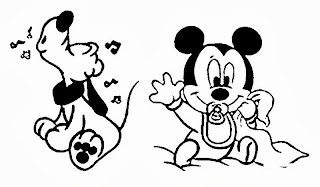 desenho mickey baby para pintar