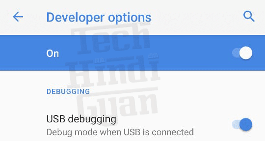 Enable USB Debugging on your android device