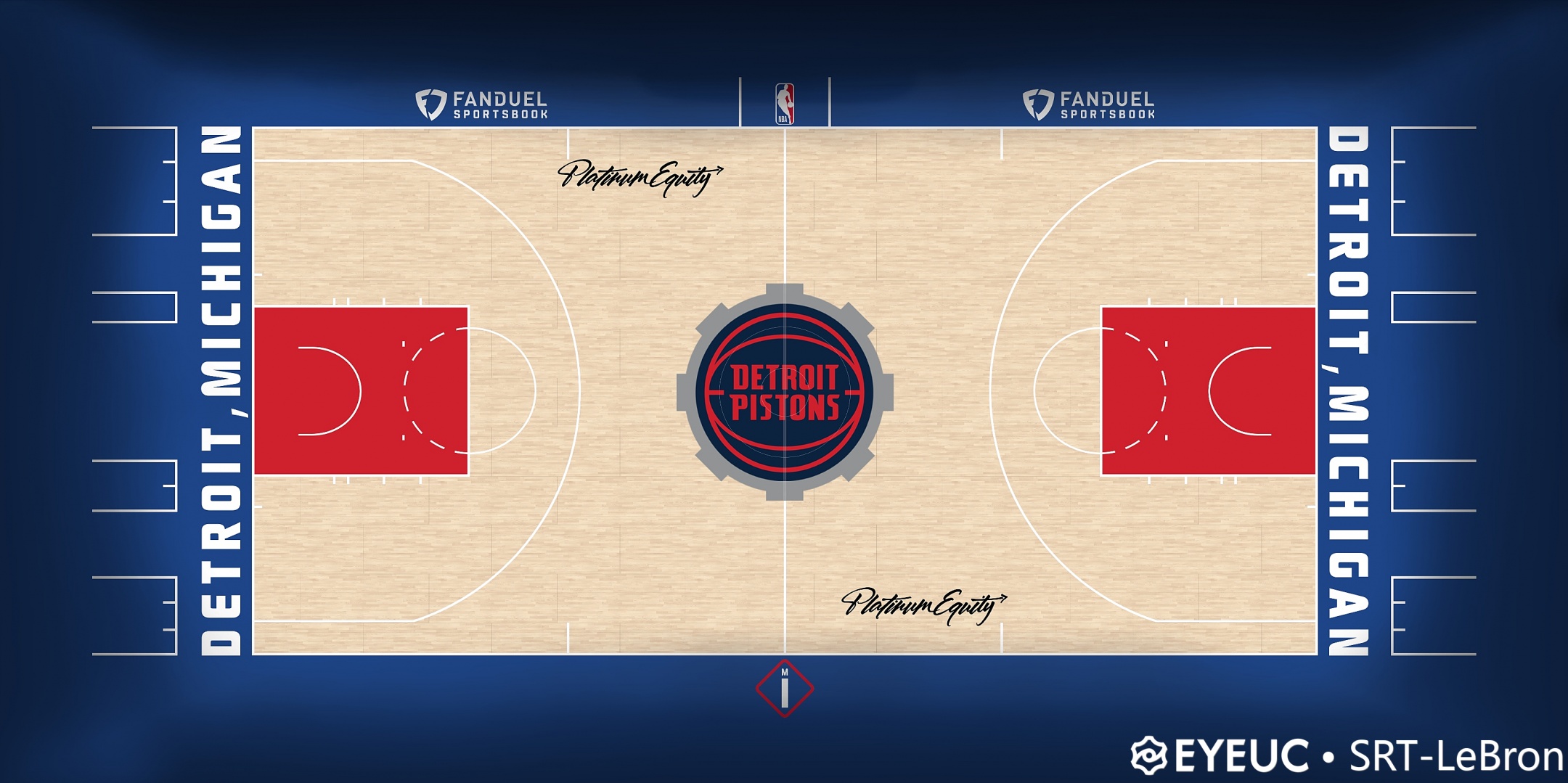 NBA2K21 Detroit Pistons 2021 City Court Concept by SRTLebron