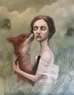 Pre-Raphaelite Lady with Fox