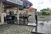 Kapolres Mesuji Pimpin Apel Pergeseran Pasukan Pengamanan Pilkades Serentak