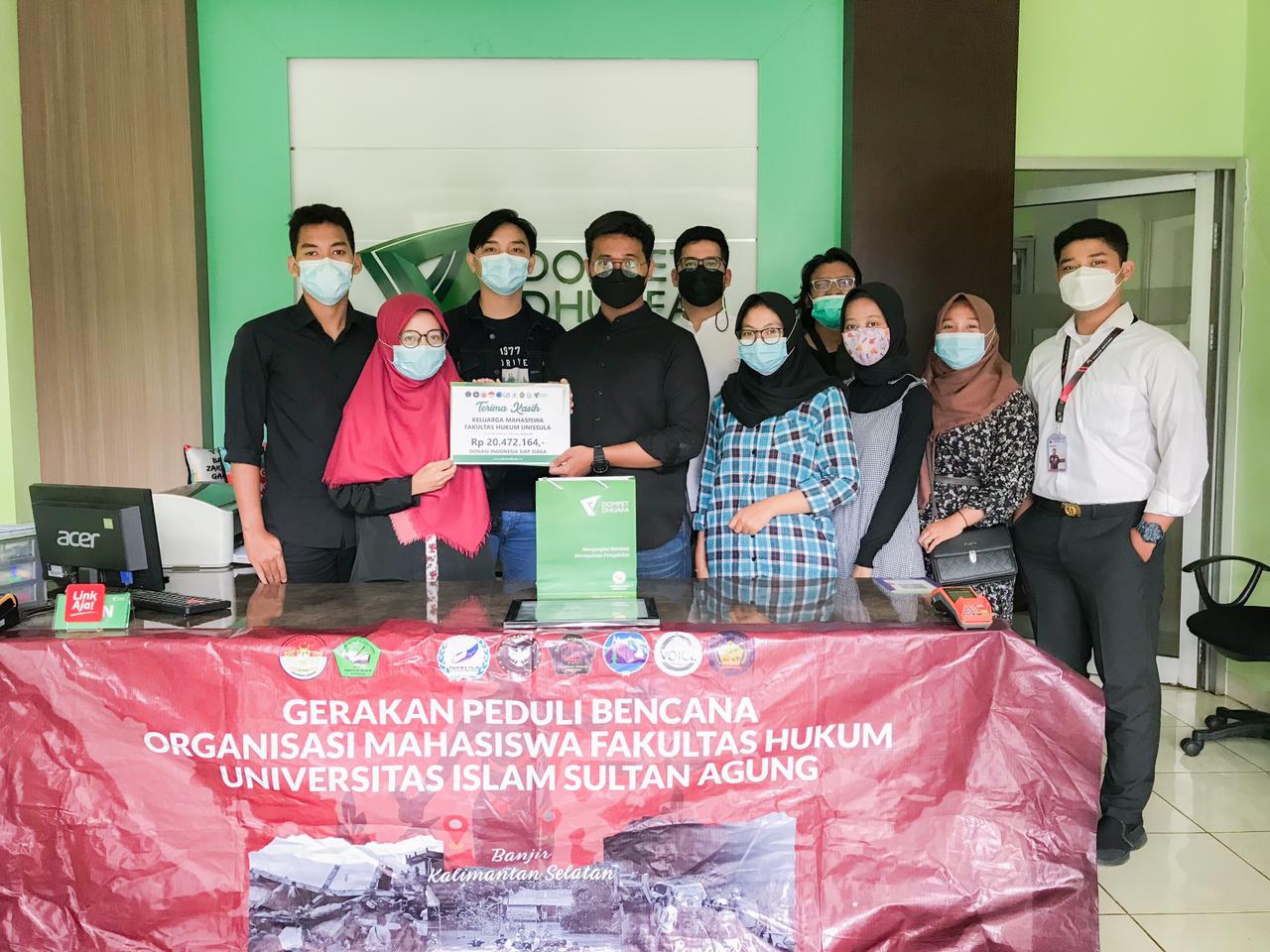 Organisasi Mahasiswa Fakultas Hukum Unissula Peduli Bencana