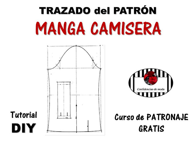 Cómo TRAZAR LA MANGA CAMISERA.  Curso de patrones (moldes) .Tutorial DIY