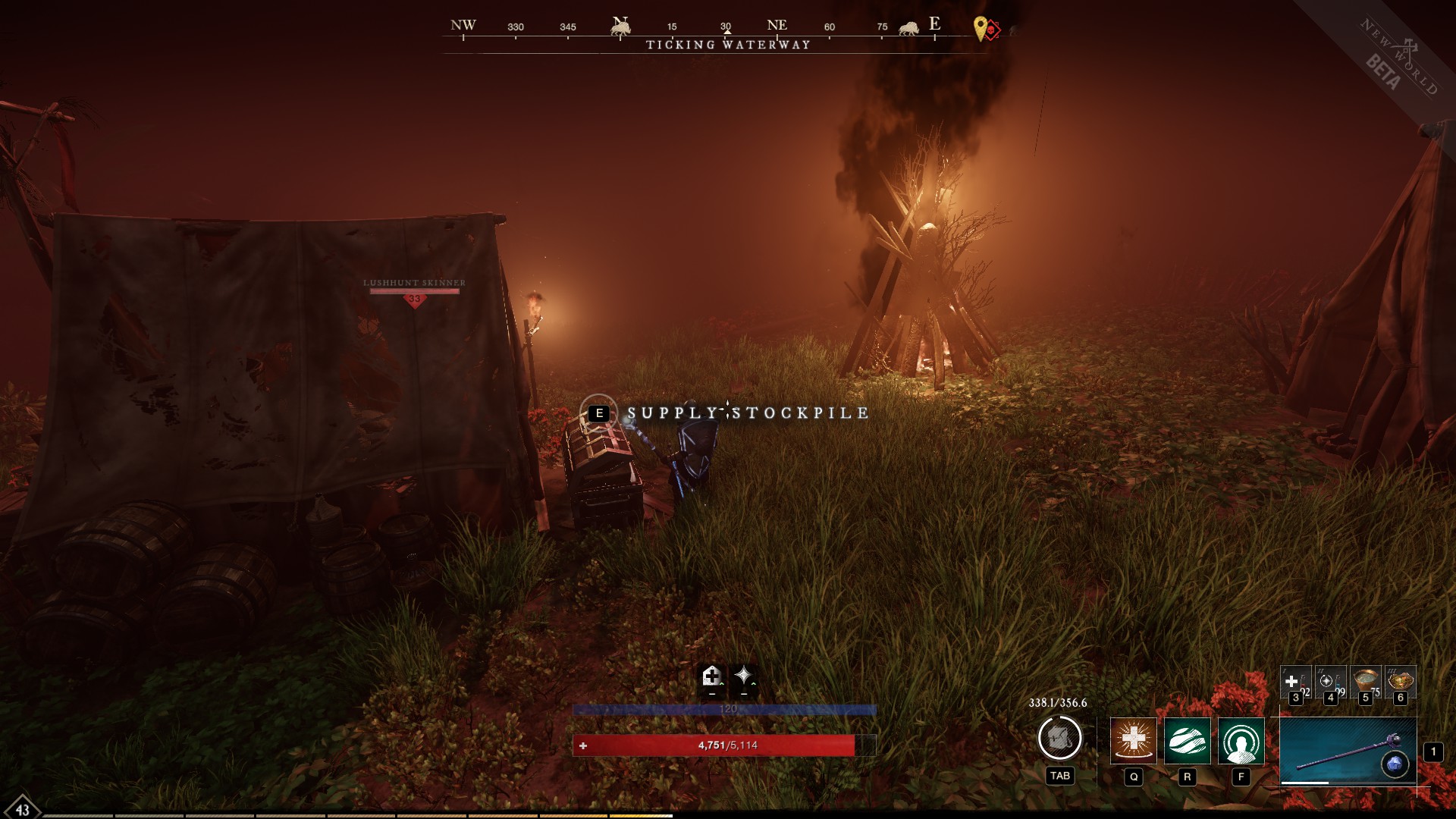 New World Ticking Waterway chest locations