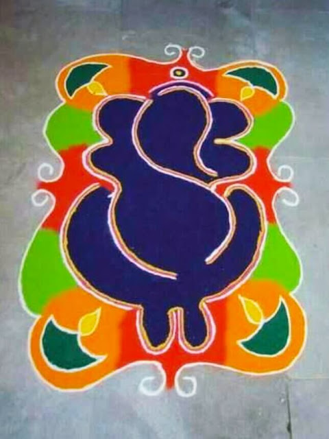 Rangoli Design Images for Ganesh Chaturthi