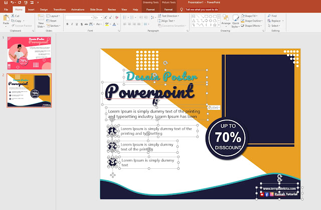Free Poster .PPT : Download Template Poster Powerpoint 2016 Gratis