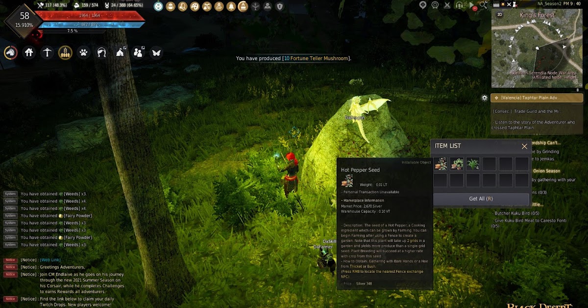 Black Desert Online How to get hot pepper seeds for farming?