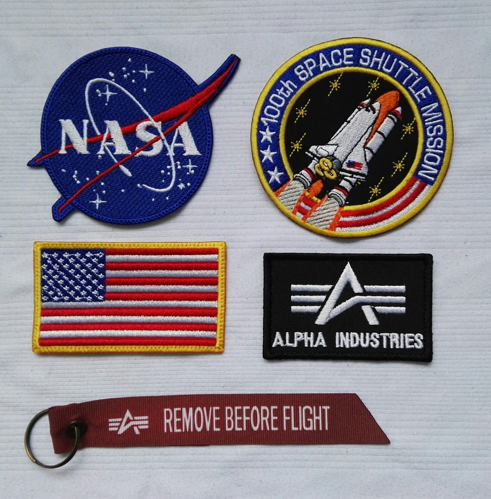 Parches de bandera bordados tácticos de Estados Unidos, la NASA Goes to the  Moon 2024 Campaña espacial Moral coser en parche insignia de hombro
