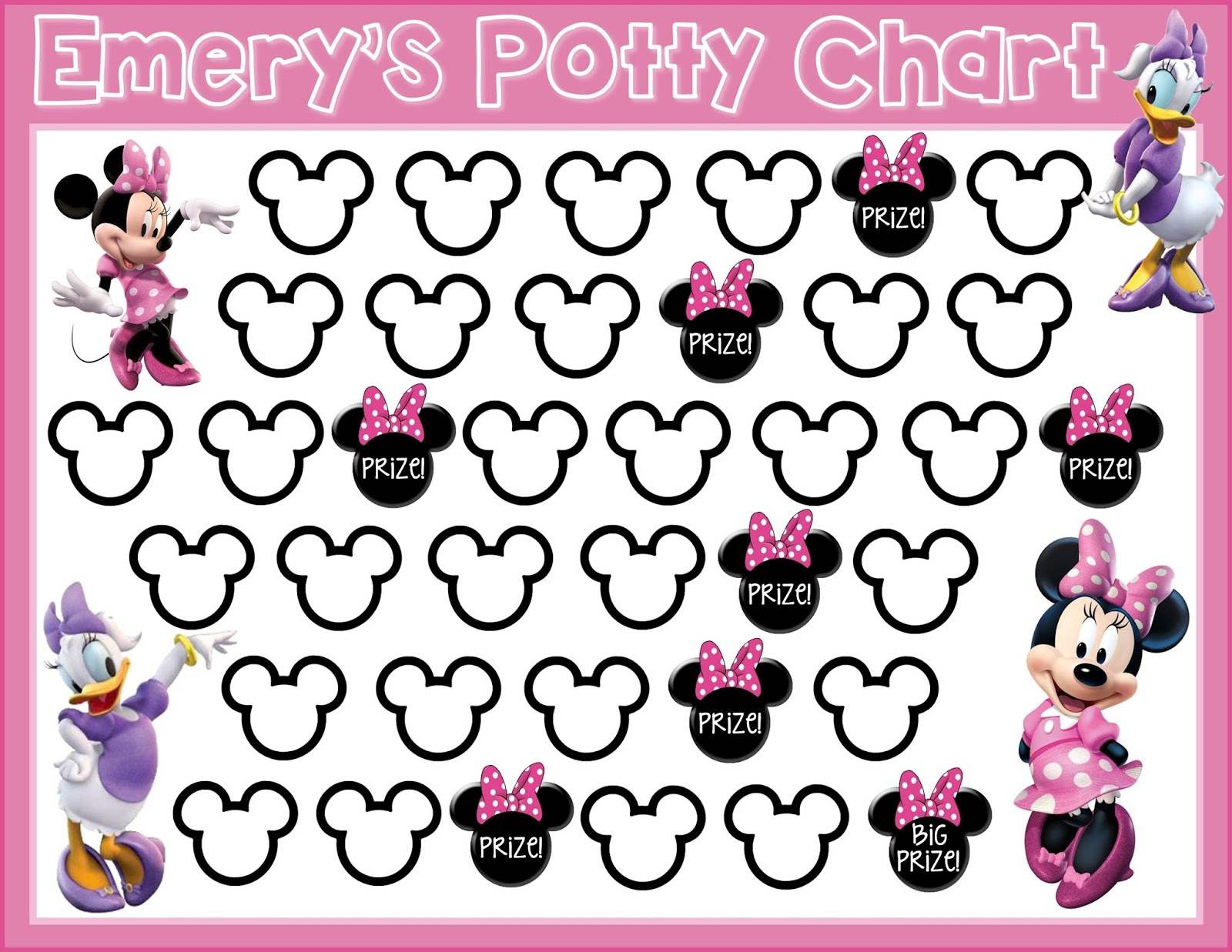 Free Printable Potty Chart Minnie Mouse