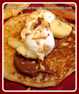 Banana Nutella Tacos with a Hazelnut Pancake Shell and Frangelico Whipped Cream