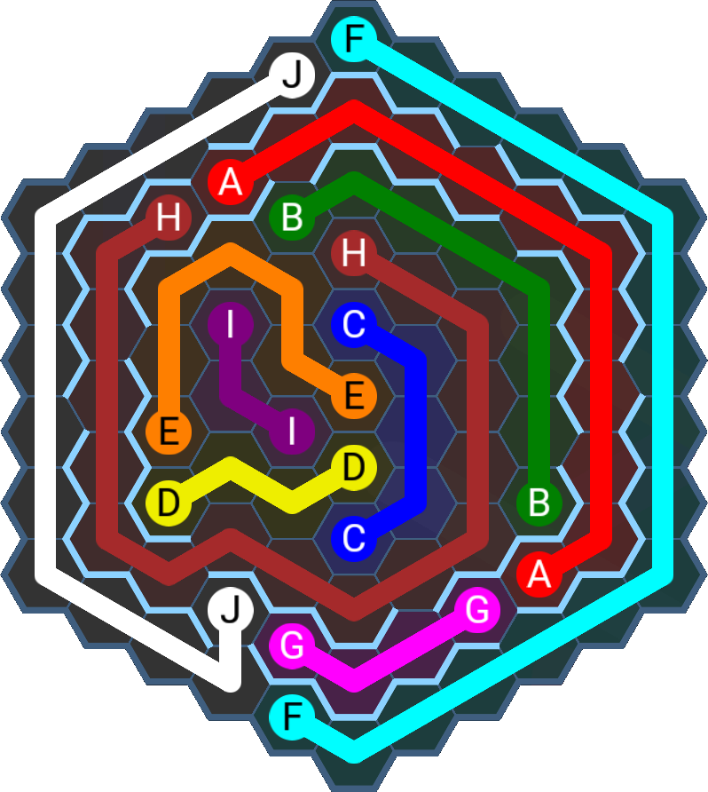 Puzzle Game Solutions Flow Free Hexes Variety Pack Level 133