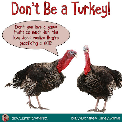Don't be a turkey! My students LOVE this turkey themed game for practicing the +9 trick! There's a freebie so you can try it out!