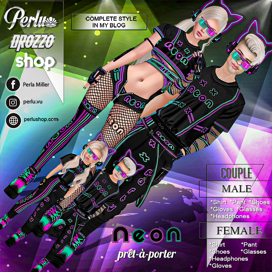 NEON PARTY COUPLE BUNDLE - PERLU | DROZZO SHOP