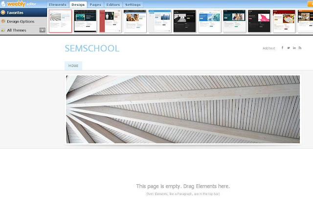 Change Layout of the website in weebly