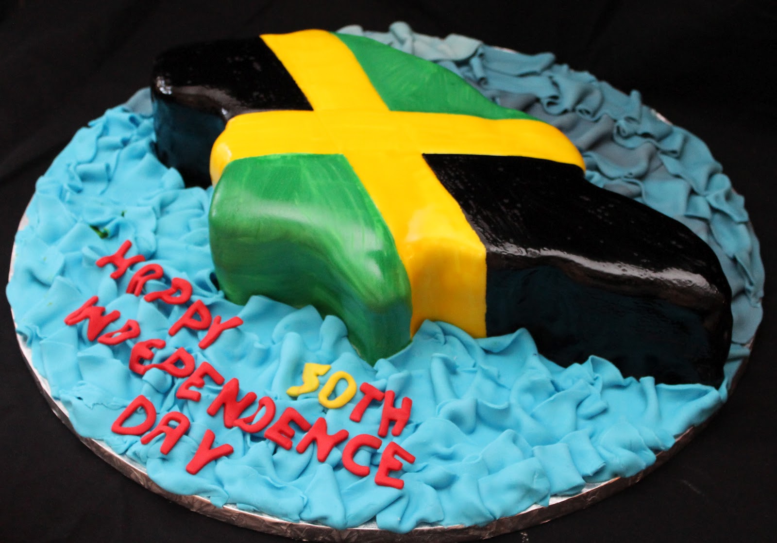 Love Dem Goodies Island of Jamaica Flag Cake