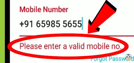 Please Enter Valid Mobile Number Problem in Paytm