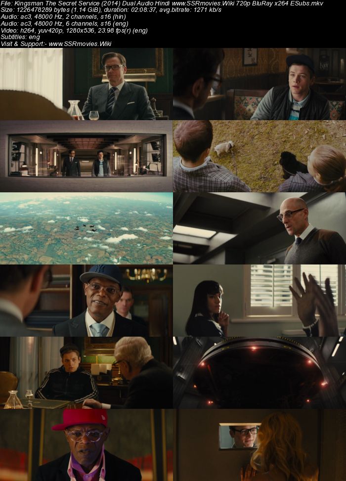 Kingsman The Secret Service (2014) Dual Audio Hindi 720p BluRay ESubs