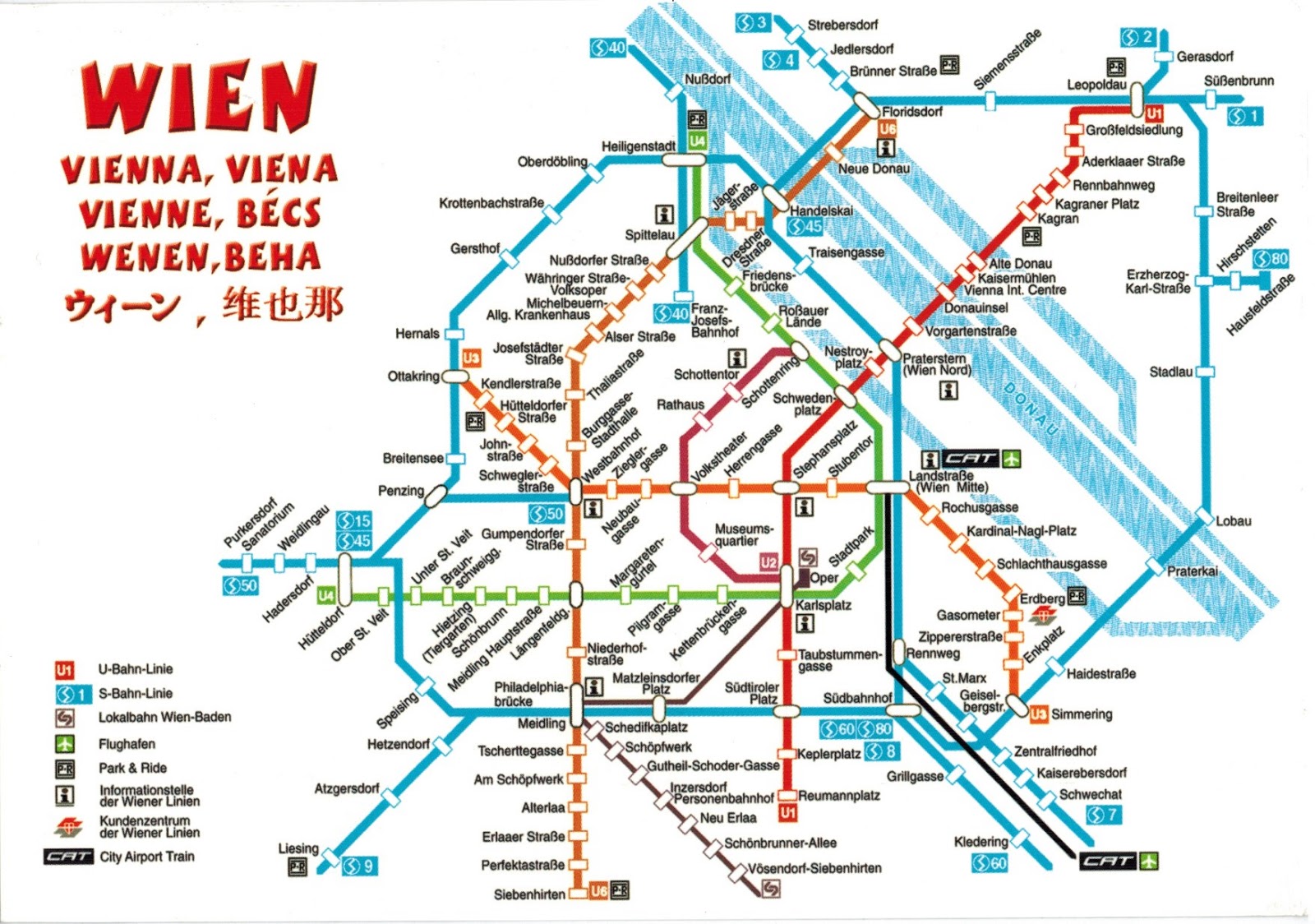 Vienna Metro Map With Attractions - Map of world