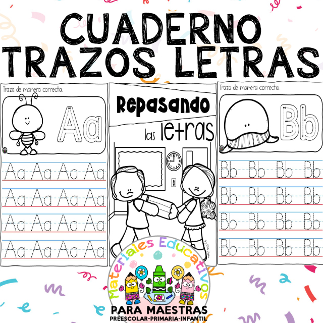Cuaderno De Trazos Repasamos Las Letras Materiales Educativos