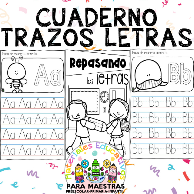 Cuaderno De Trazos Repasamos Las Letras Materiales Educativos Para