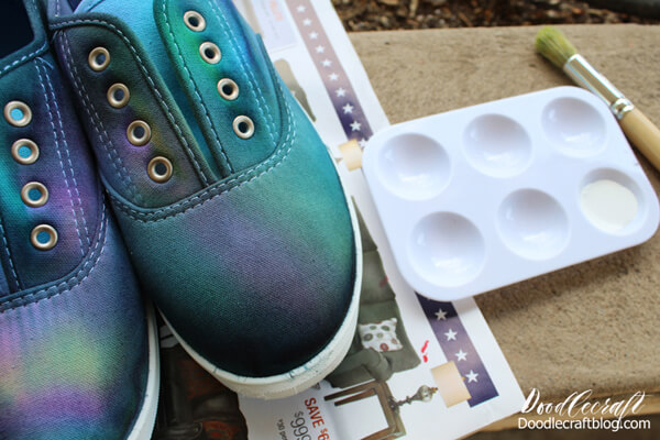 Custom color mixed tie dyed shoes! (like mix your own colors….gah