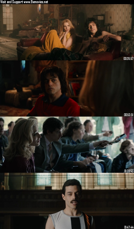 Bohemian Rhapsody 2018 BRRip 720p 480p Dual Audio Hindi English Full Movie Download