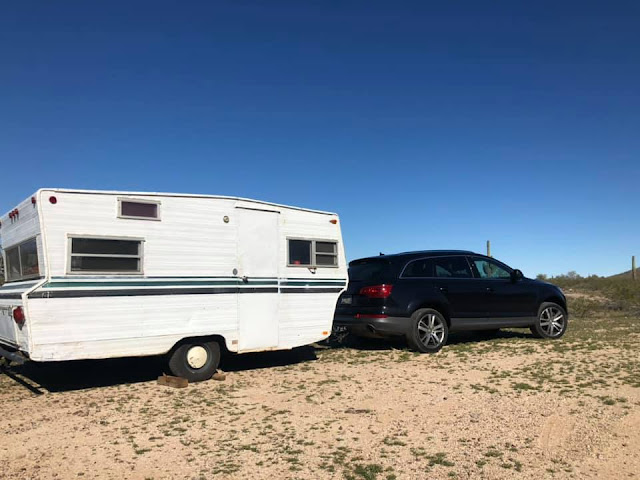 Tiny Classic Trailer Camping in Arizona, Little Miss Aster