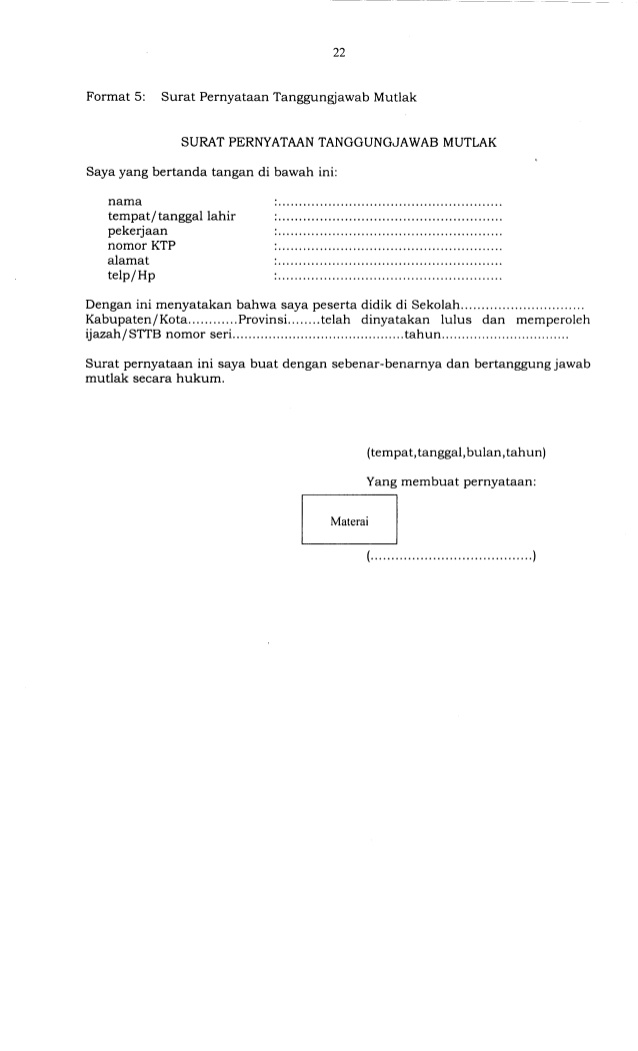 Contoh Surat Kehilangan Ijazah Sekolah Bagikan Contoh