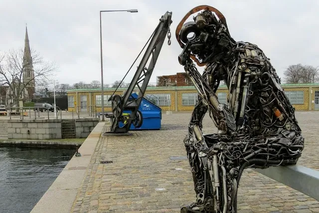 Winter in Copenhagen: The Zinc Thinker in Copenhagen Harbour